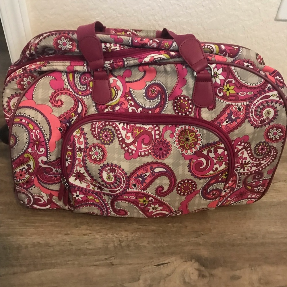 Vera Bradley carry-on rolling satchel